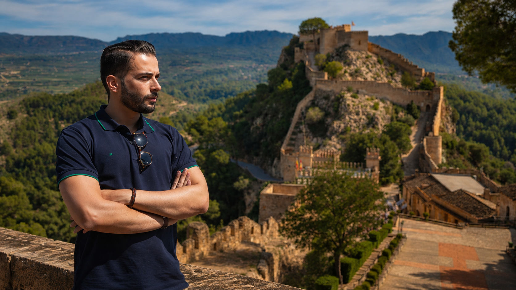 Host overlooking Xàtiva Castle in Valencia